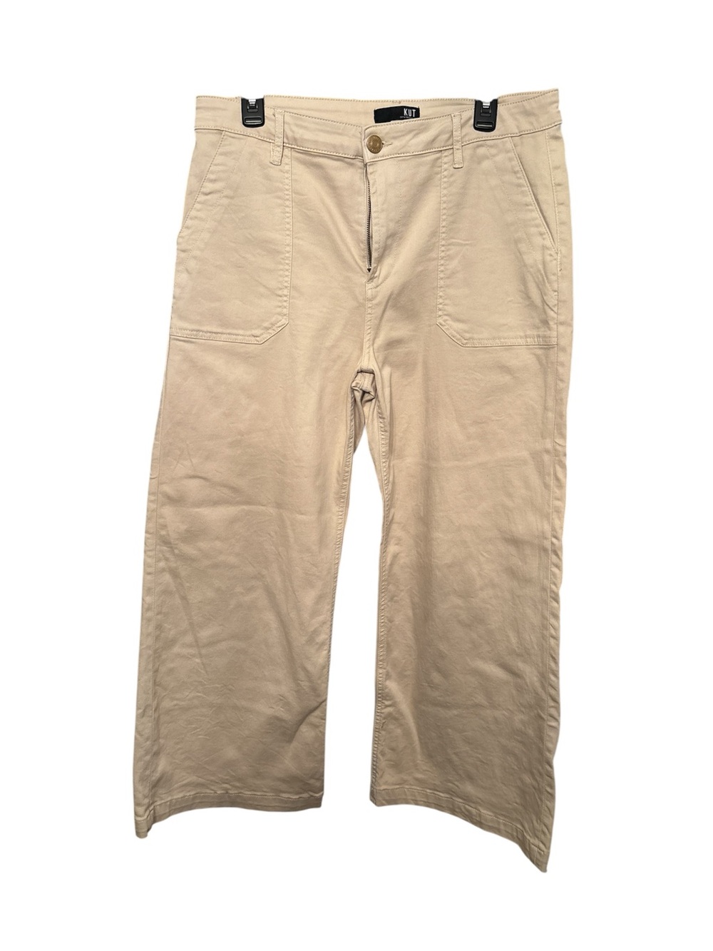 Kut from the Kloth High-Waist Wide Leg Jeans in Beige